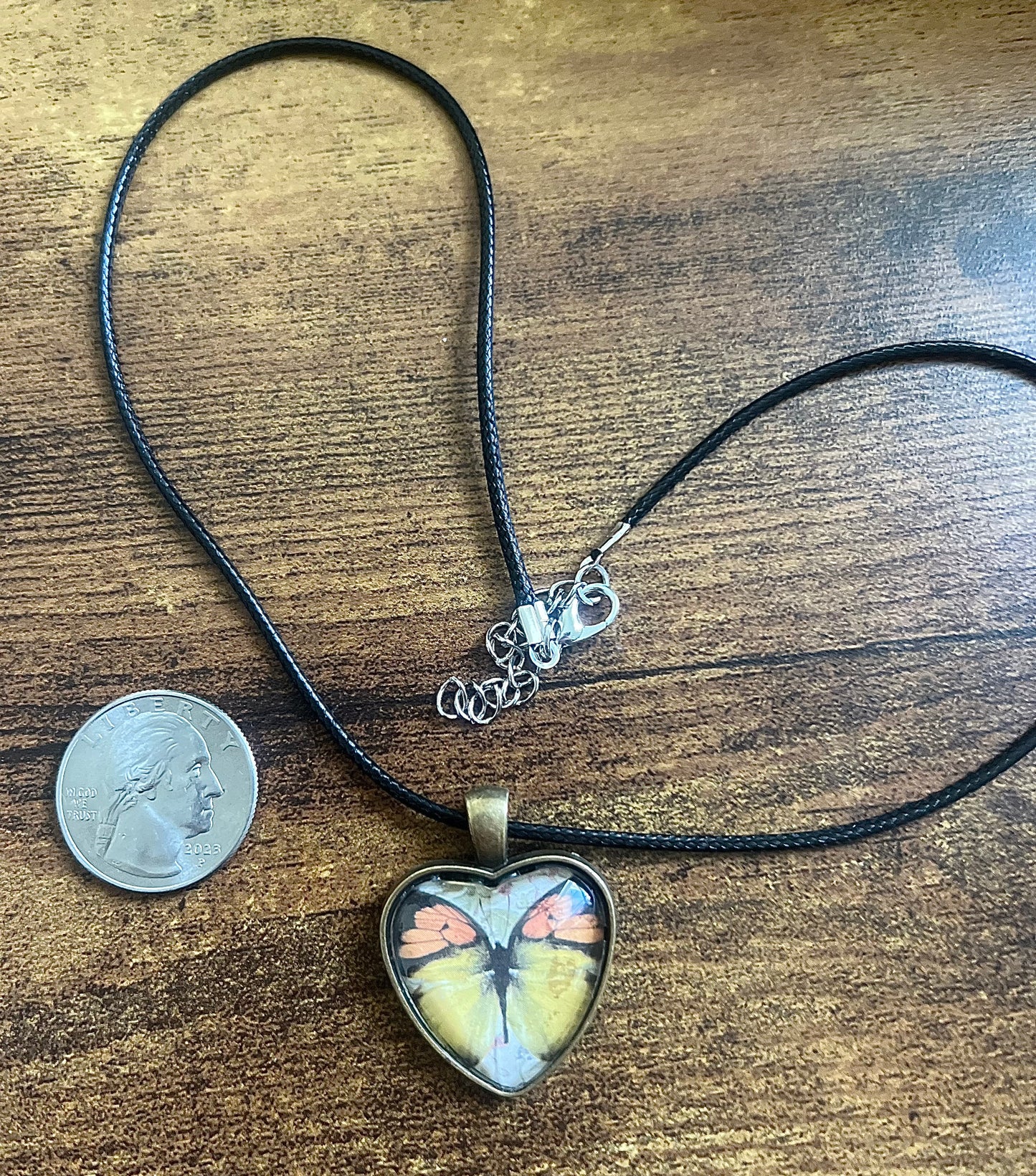 Handmade butterfly pendant necklace