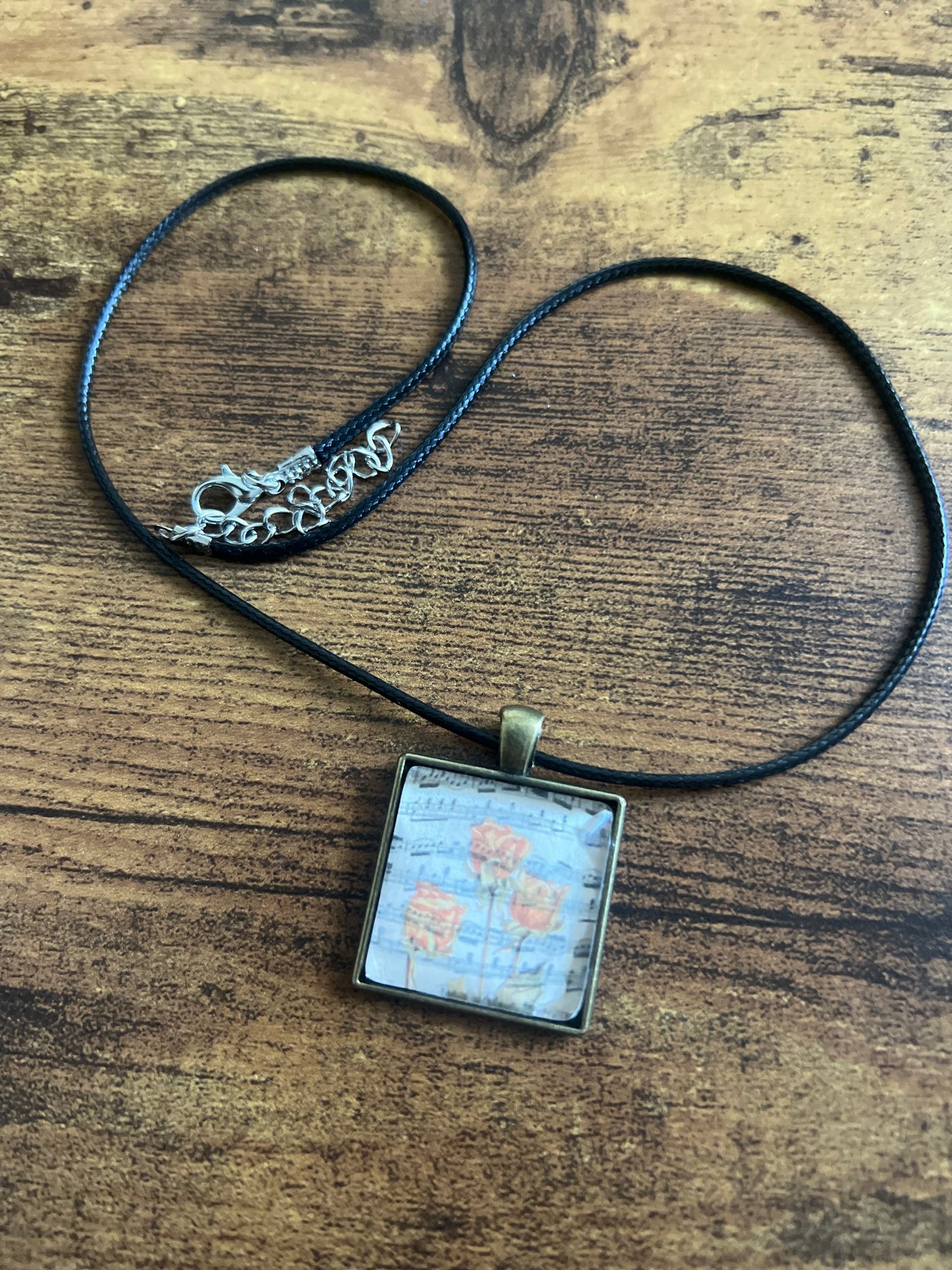 Handmade vintage vibe pendant necklace