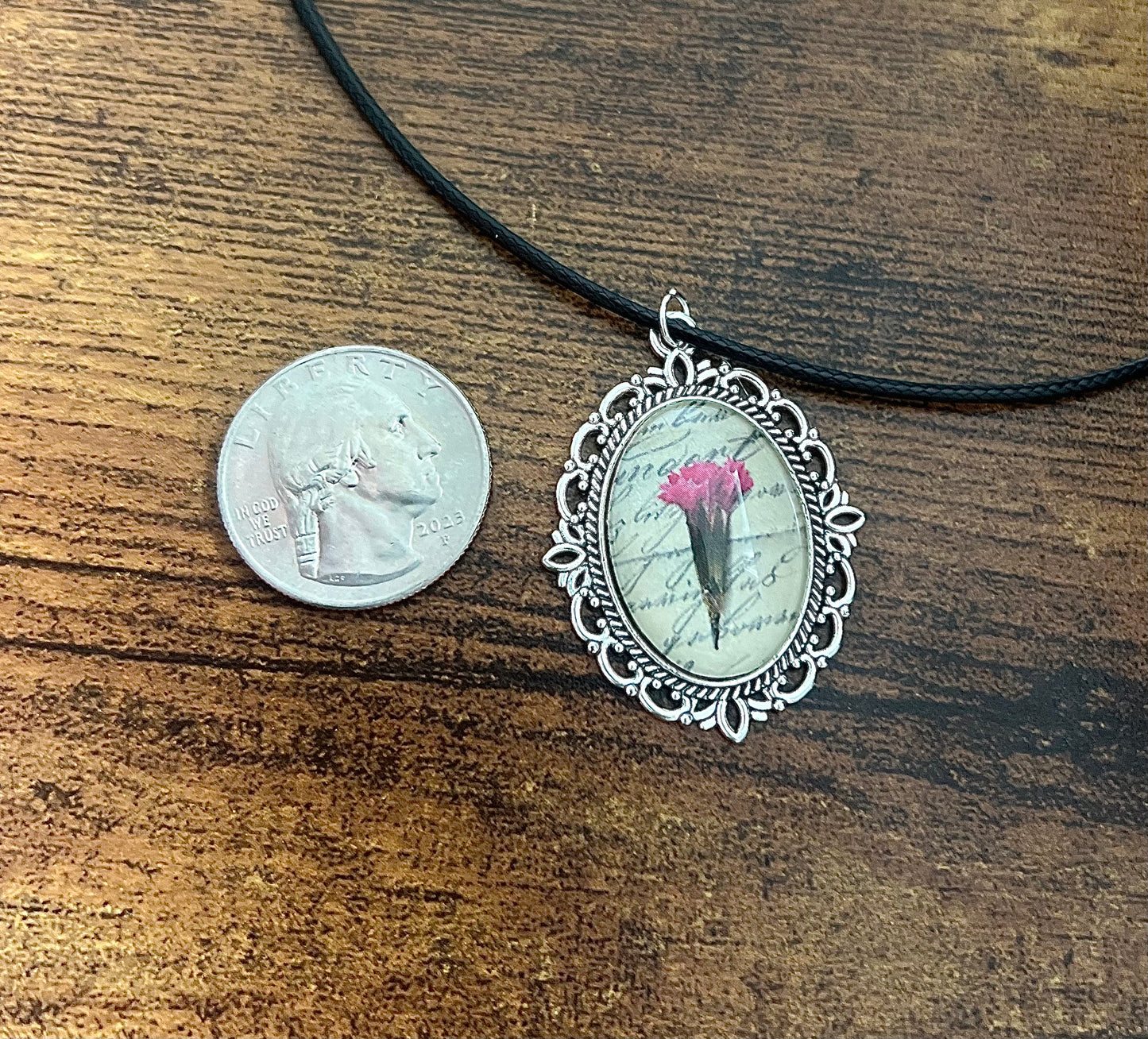 Handmade vintage vibe flower necklace